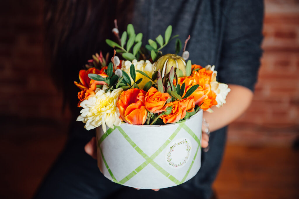 basket of spring flowers - (image credits: rubanok.i.ua)